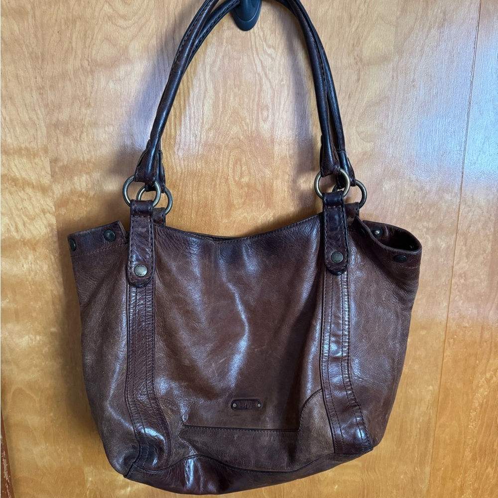 FRYE Melissa Shoulder Cognac